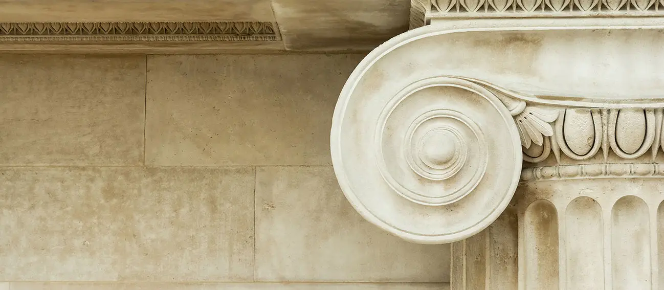 A column of a roman style building